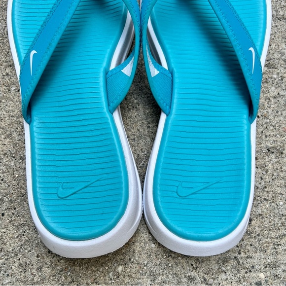 WMNS NIKE ULTRA CELSO THONG LIGHT BLUES OCEANS FLIPS FLOPS - Picture 10 of 12